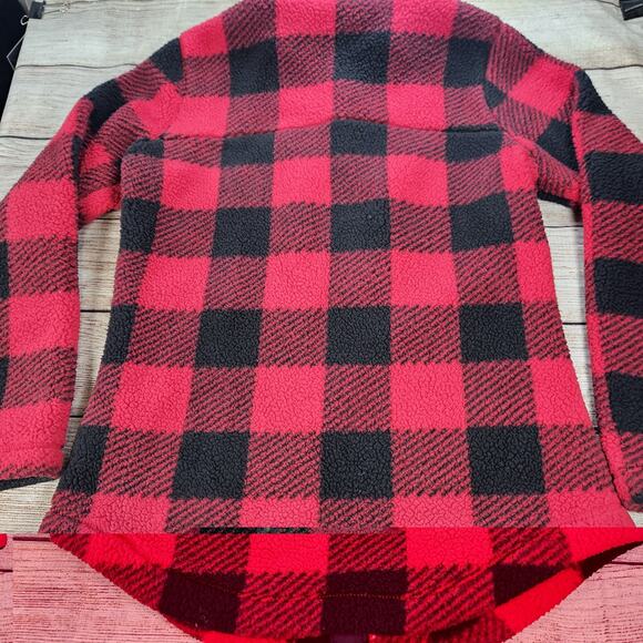 Columbia Women’s Red & Black Buffalo Plaid Full Zip Fleece Jacket - Size Small - Picture 5 of 5